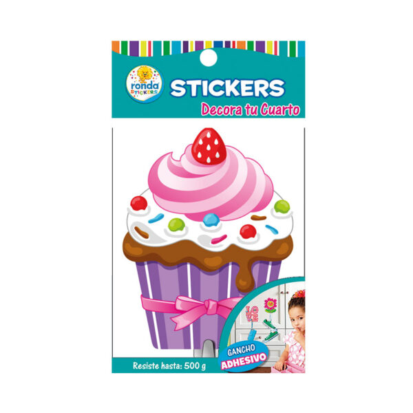 Stickers Decorable Puerta Cupcakes