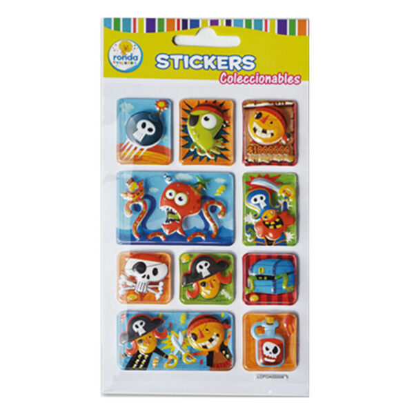 Stickers Coleccionables Piratas 3D